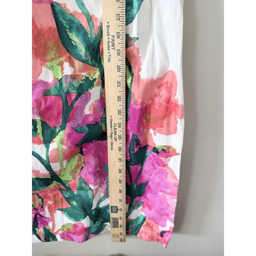 London Times Sleeveless Floral Sheath Dress Size 18 Derby Wedding Spring Summer - Picture 4 of 7